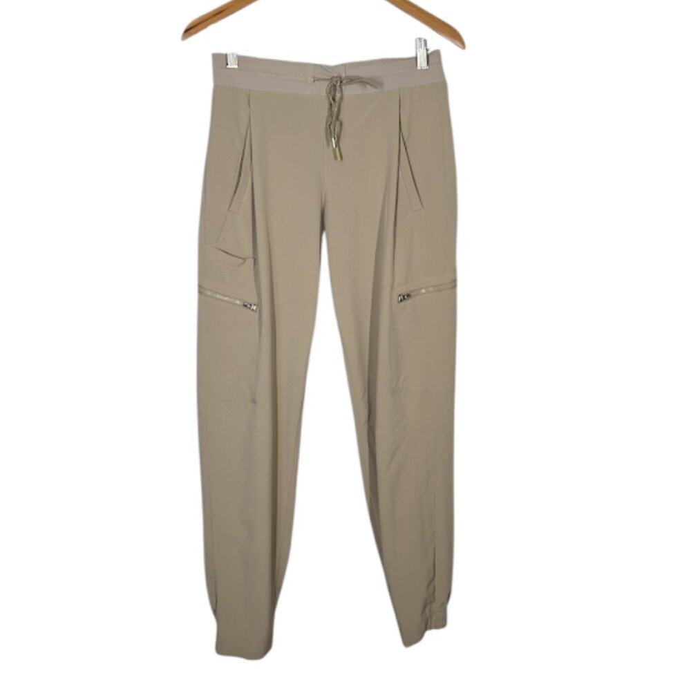 ATHLETA WOMEN'S  go far travel joggers pants tan Sz 4